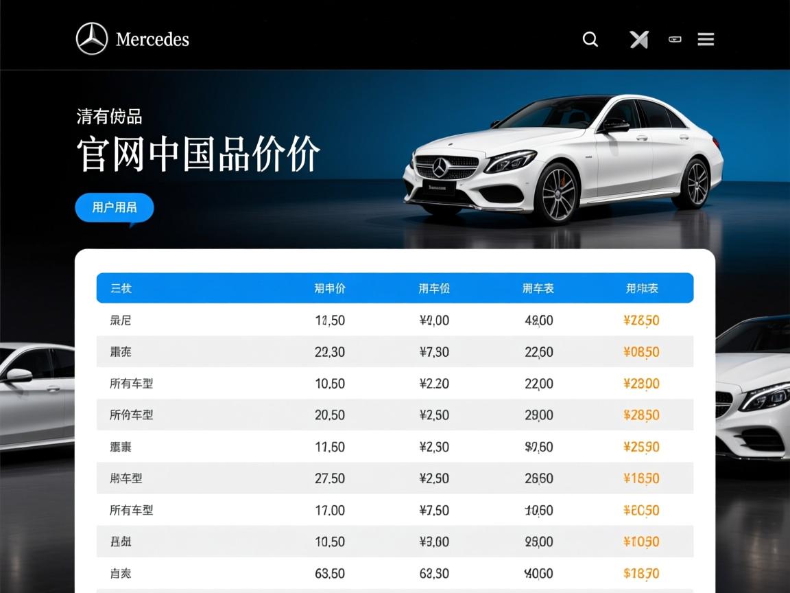 奔驰官网所有车型价格，奔驰官网中国报价表
